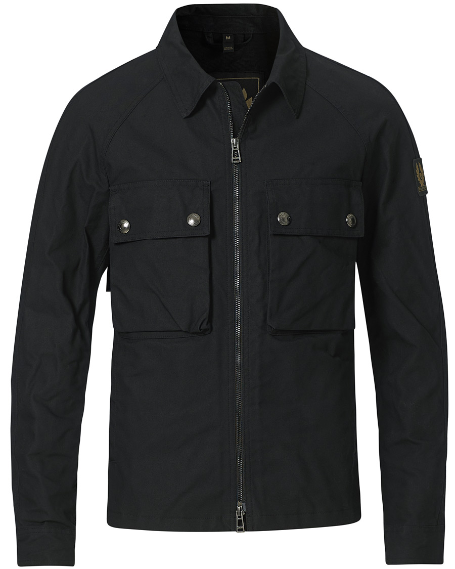 Mies | Takit | Belstaff | Hedger Dry Wax Overshirt Jacket Black