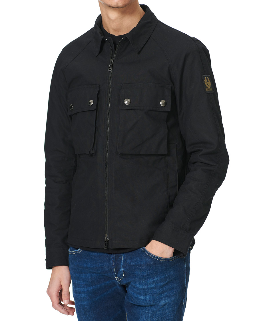Mies | Takit | Belstaff | Hedger Dry Wax Overshirt Jacket Black