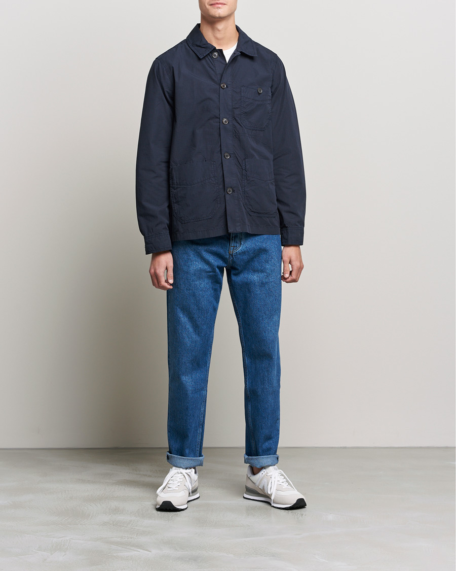 Mies | Kauluspaidat | Morris | Morley Ripstop Shirt Jacket Old Blue