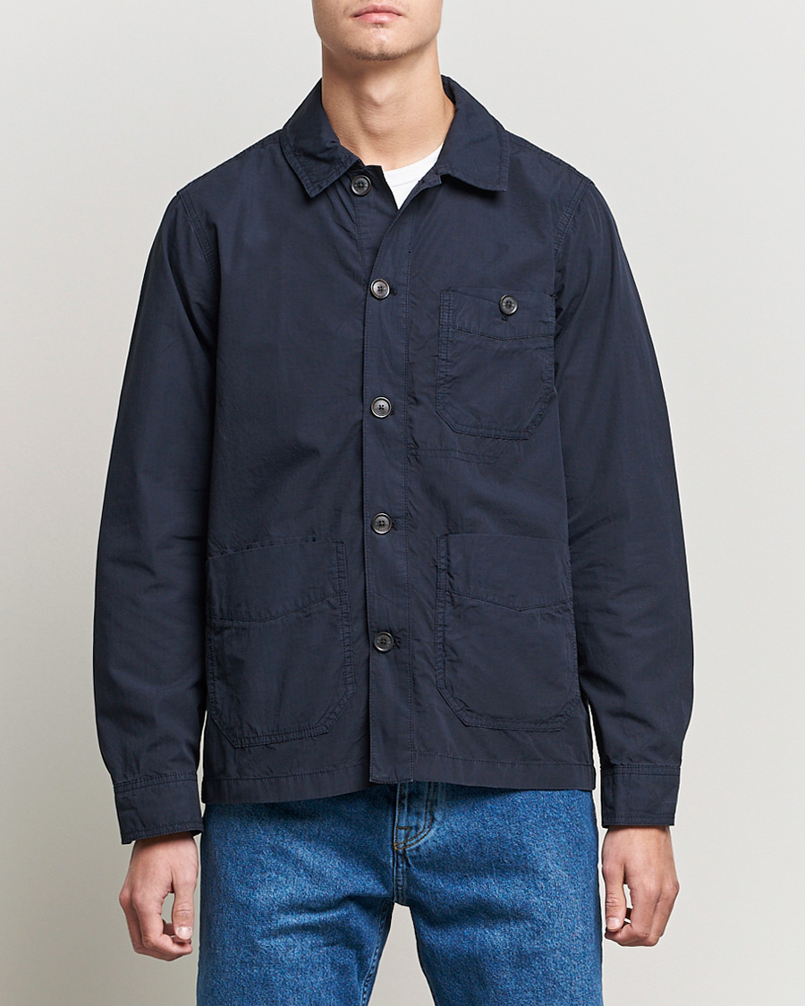 Mies | Paitatakkien aika | Morris | Morley Ripstop Shirt Jacket Old Blue