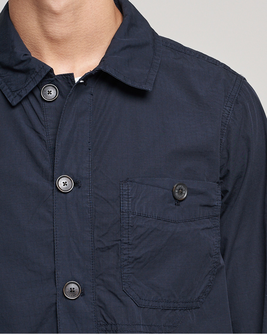 Mies | Kauluspaidat | Morris | Morley Ripstop Shirt Jacket Old Blue
