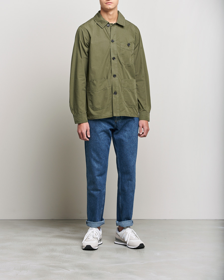 Mies | Kauluspaidat | Morris | Morley Ripstop Shirt Jacket Olive