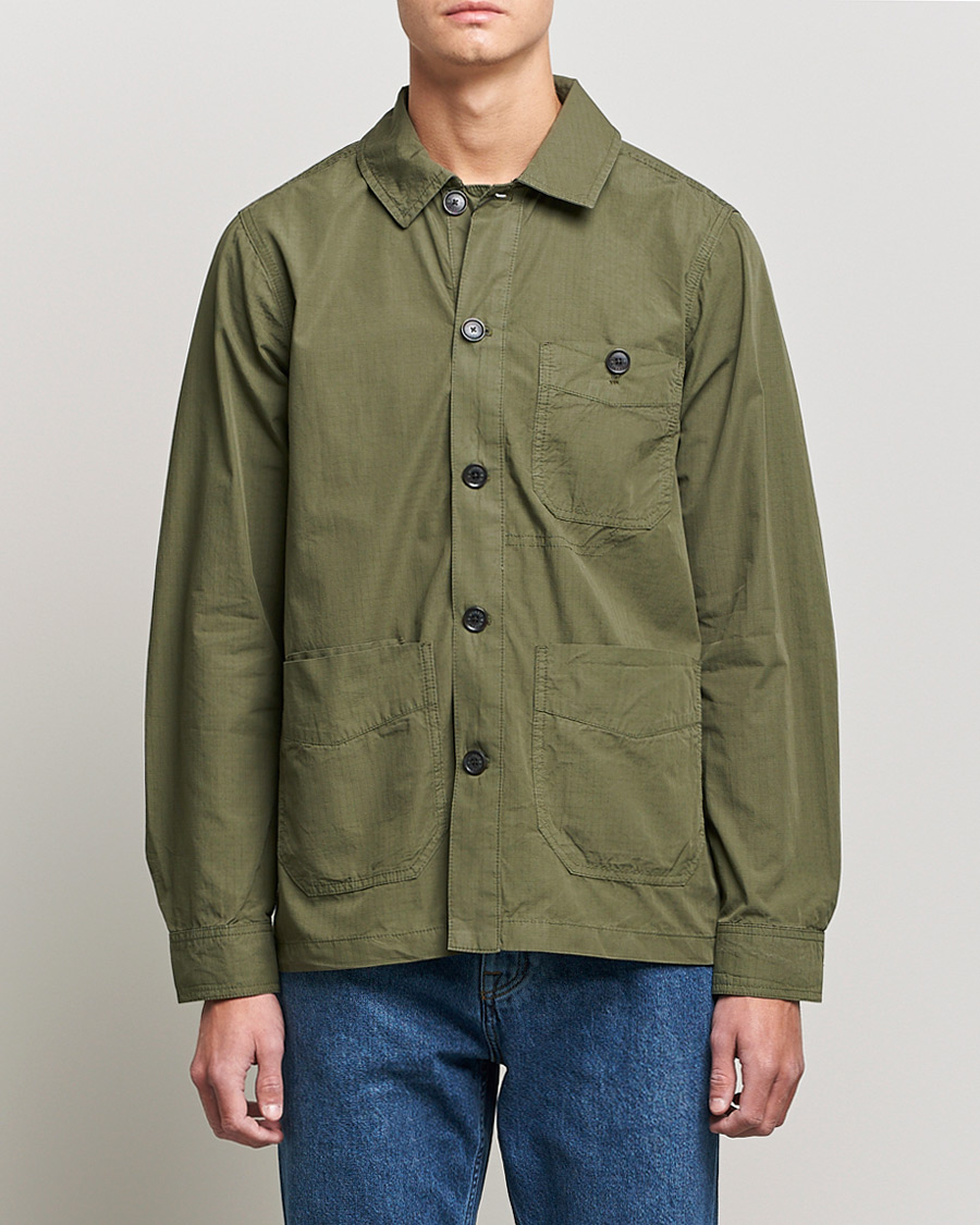 Mies | Preppy Authentic | Morris | Morley Ripstop Shirt Jacket Olive