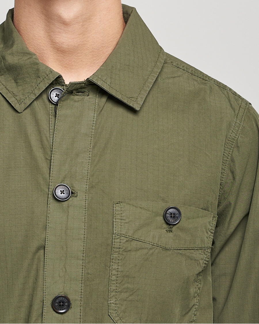 Mies | Kauluspaidat | Morris | Morley Ripstop Shirt Jacket Olive