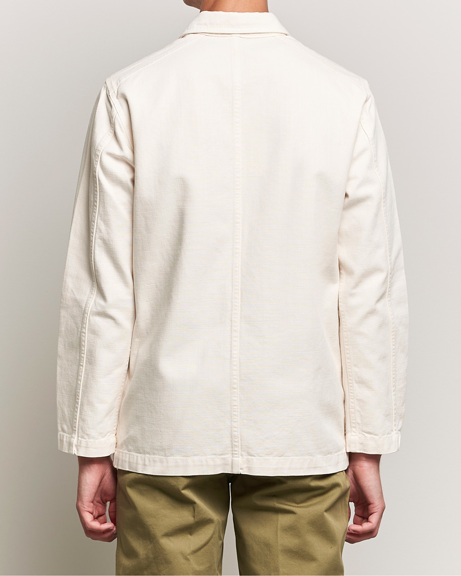 Mies | Takit | Drake's | Kuroki Cotton Canvas Chore Jacket Ecru