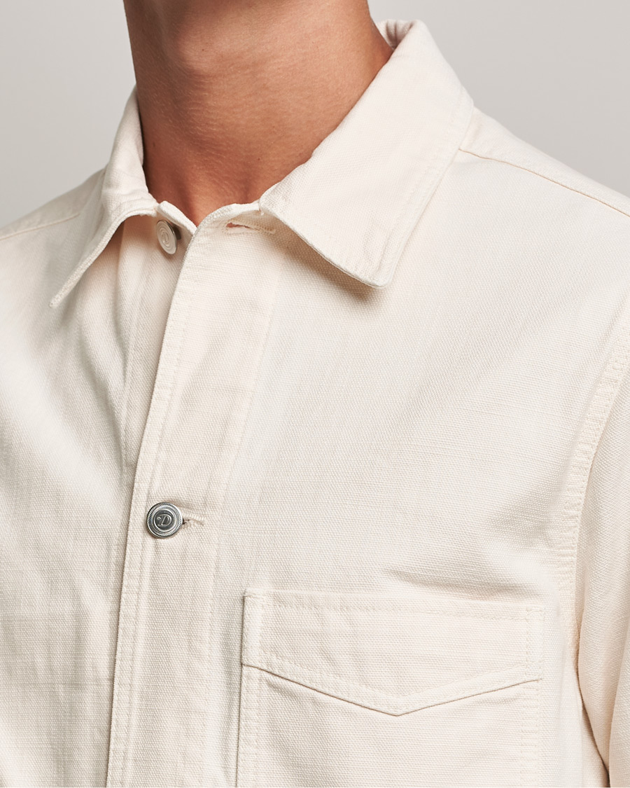 Mies | Takit | Drake's | Kuroki Cotton Canvas Chore Jacket Ecru