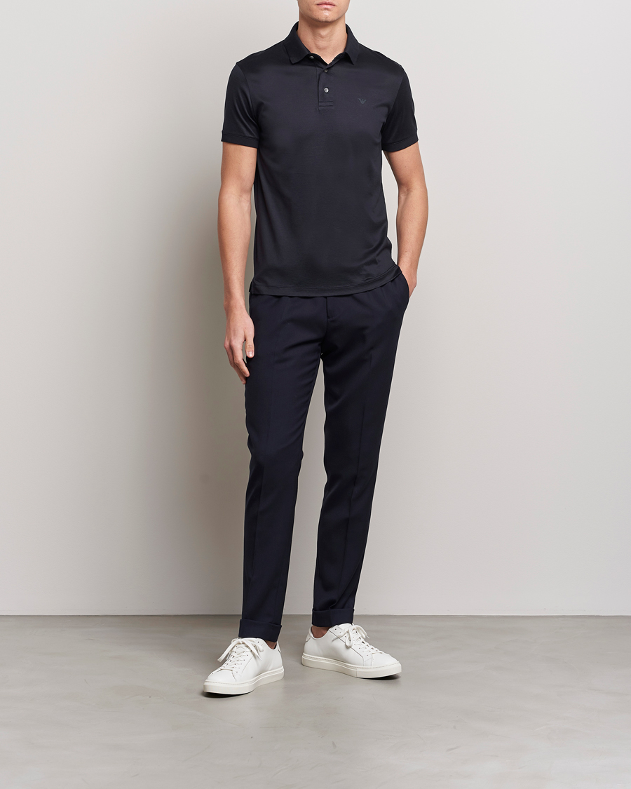 Mies | Pikeet | Emporio Armani | Cotton Tencel Polo Navy