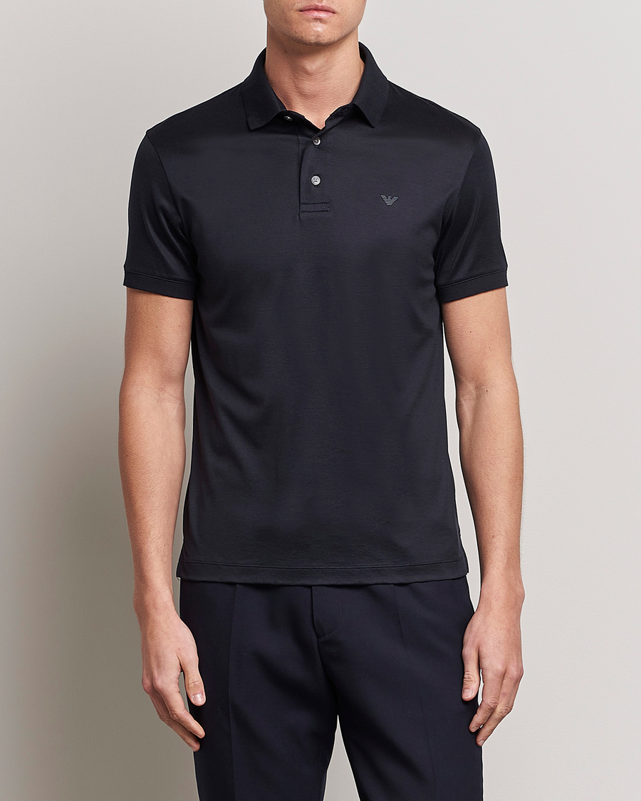 Mies | Pikeet | Emporio Armani | Cotton Tencel Polo Navy