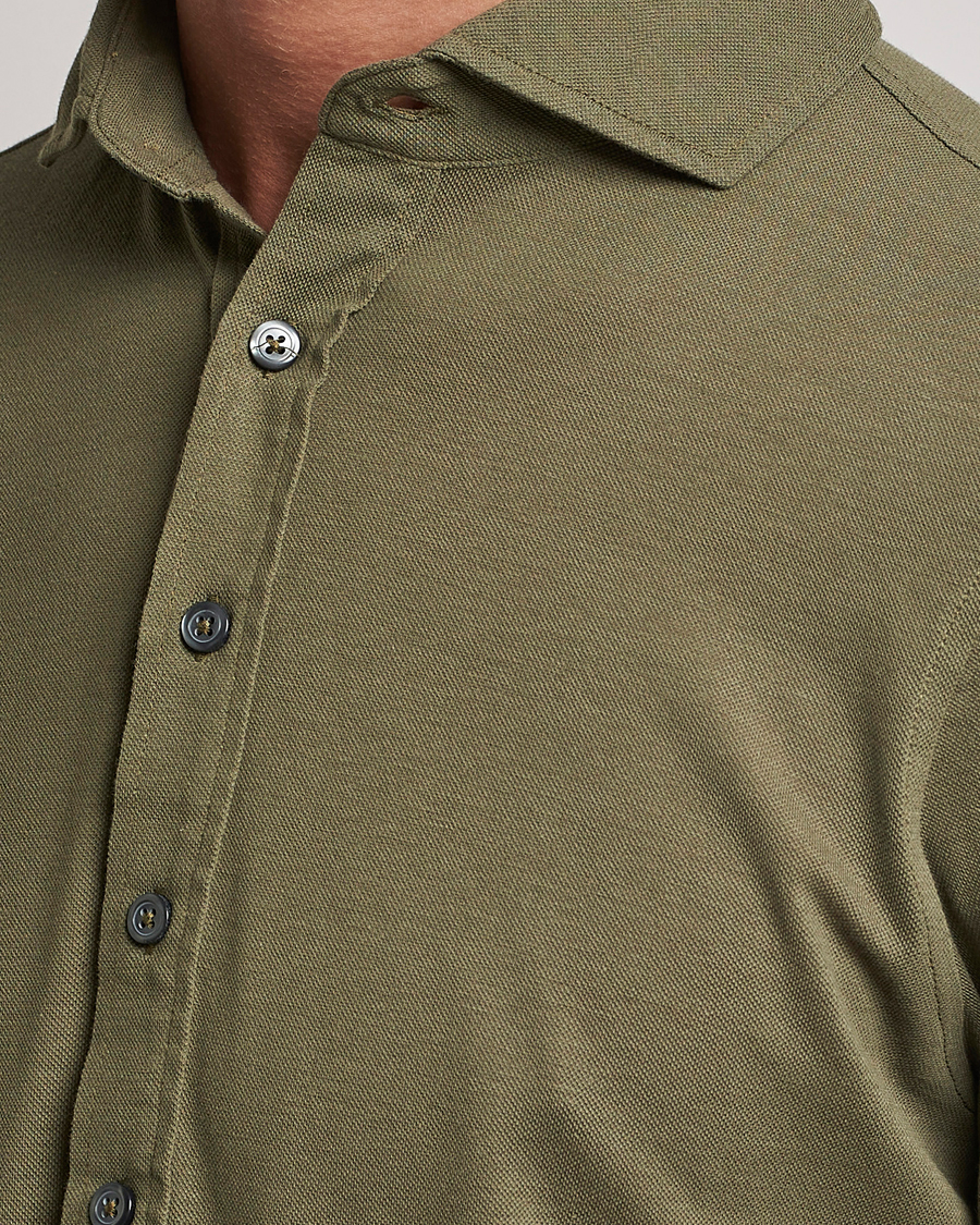 Mies | Kauluspaidat | Gran Sasso | Popover Shirt Olive