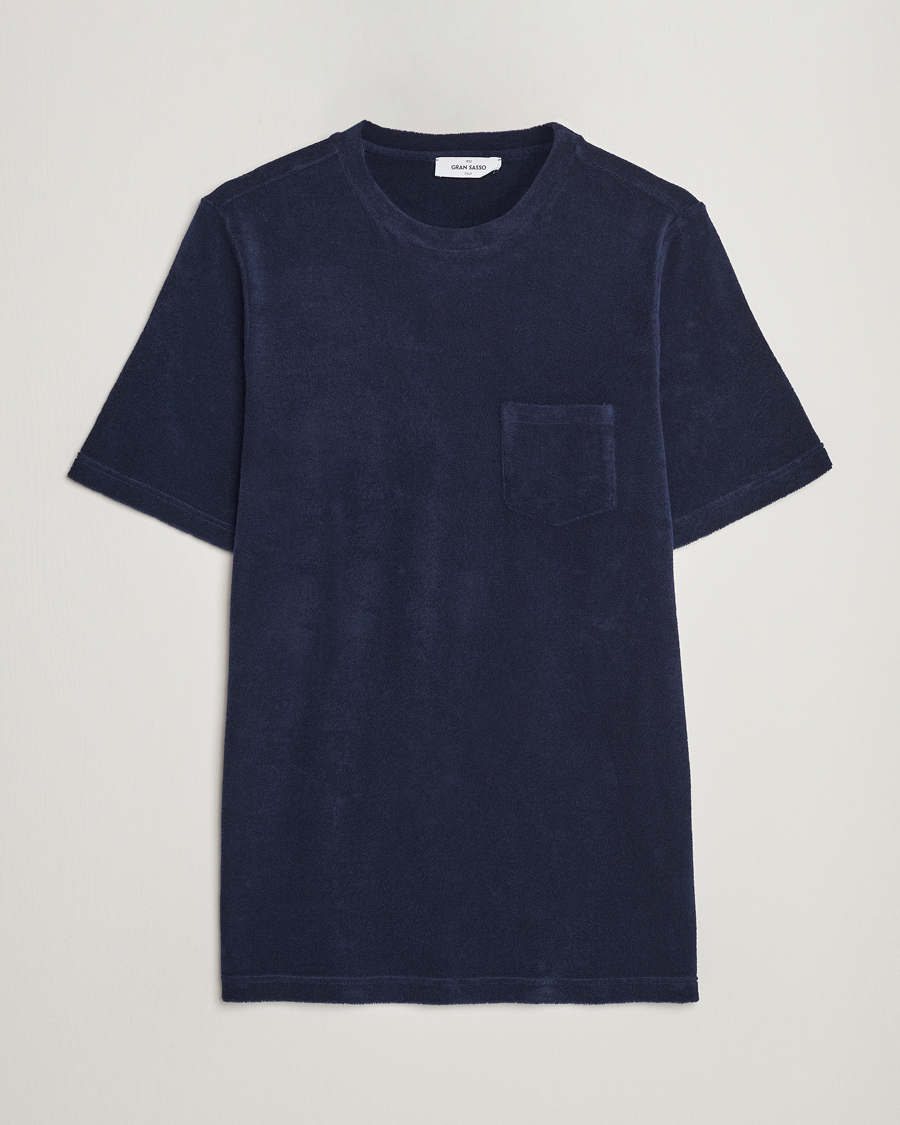 Mies | T-paidat | Gran Sasso | Cotton Terry Tee Navy