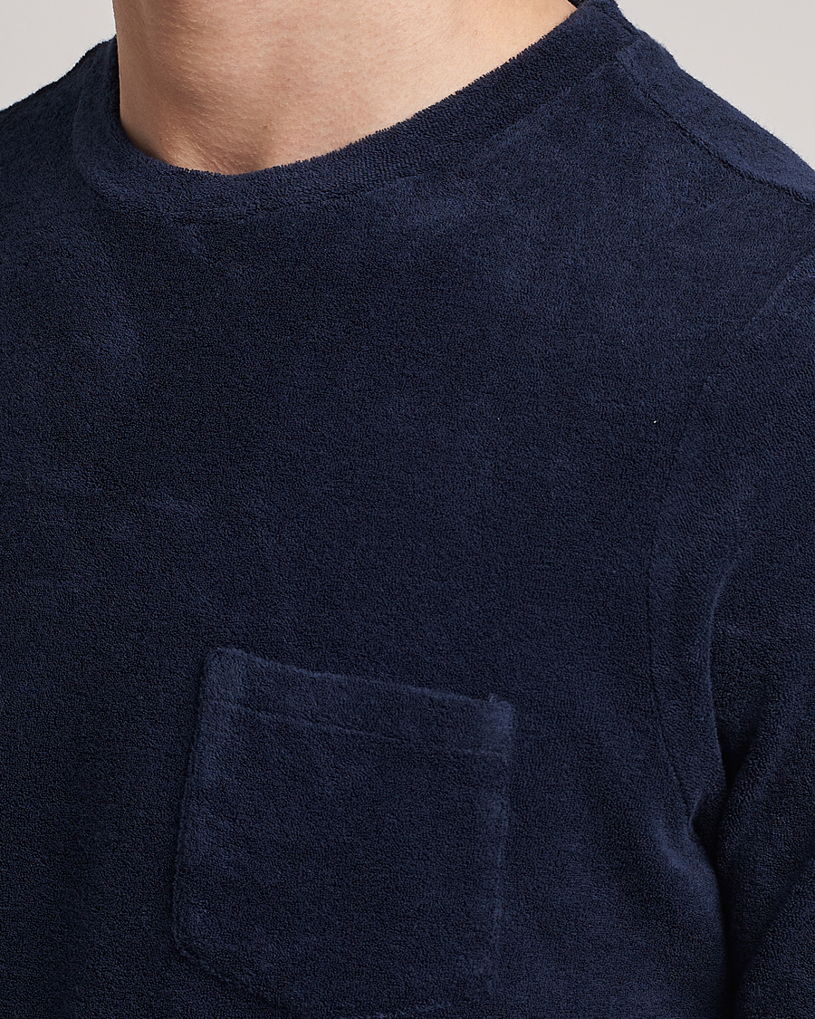 Mies | T-paidat | Gran Sasso | Cotton Terry Tee Navy