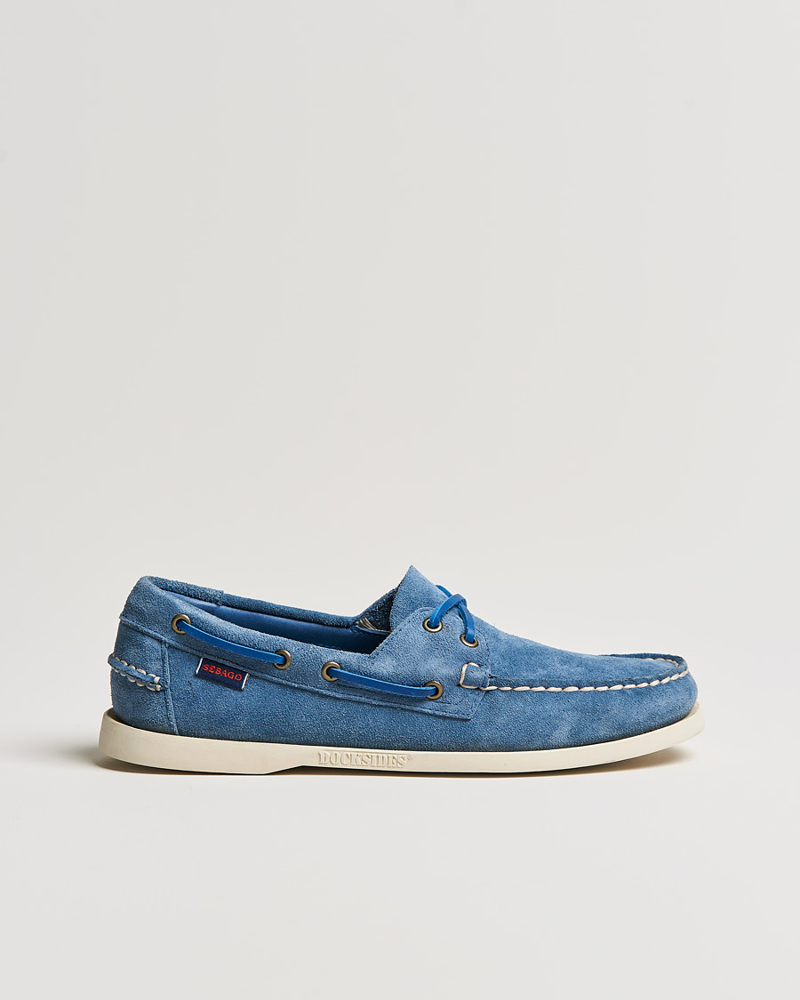 Mies | Sebago Docksides Suede Boat Shoe Indigo | Sebago | Docksides Suede Boat Shoe Indigo