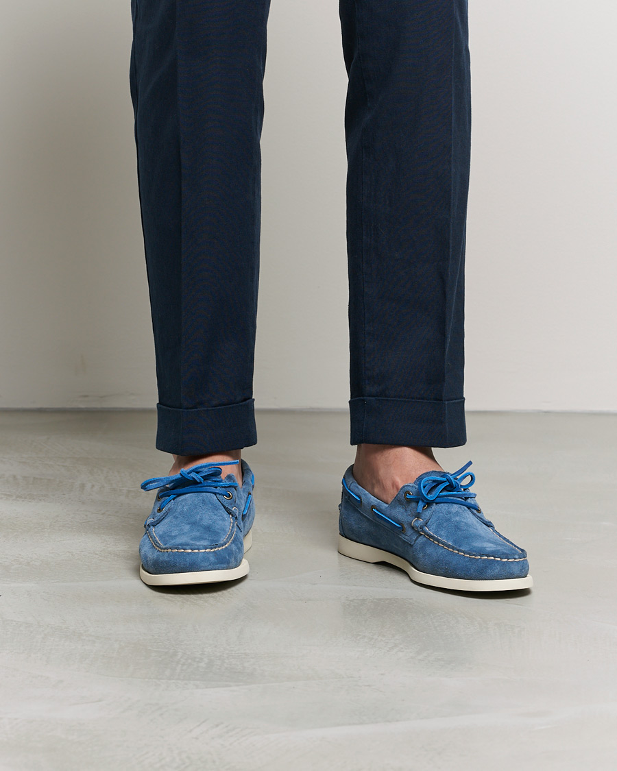 Mies | Sebago Docksides Suede Boat Shoe Indigo | Sebago | Docksides Suede Boat Shoe Indigo