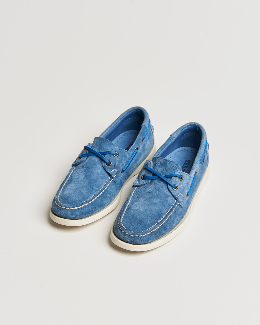 Mies | Sebago Docksides Suede Boat Shoe Indigo | Sebago | Docksides Suede Boat Shoe Indigo