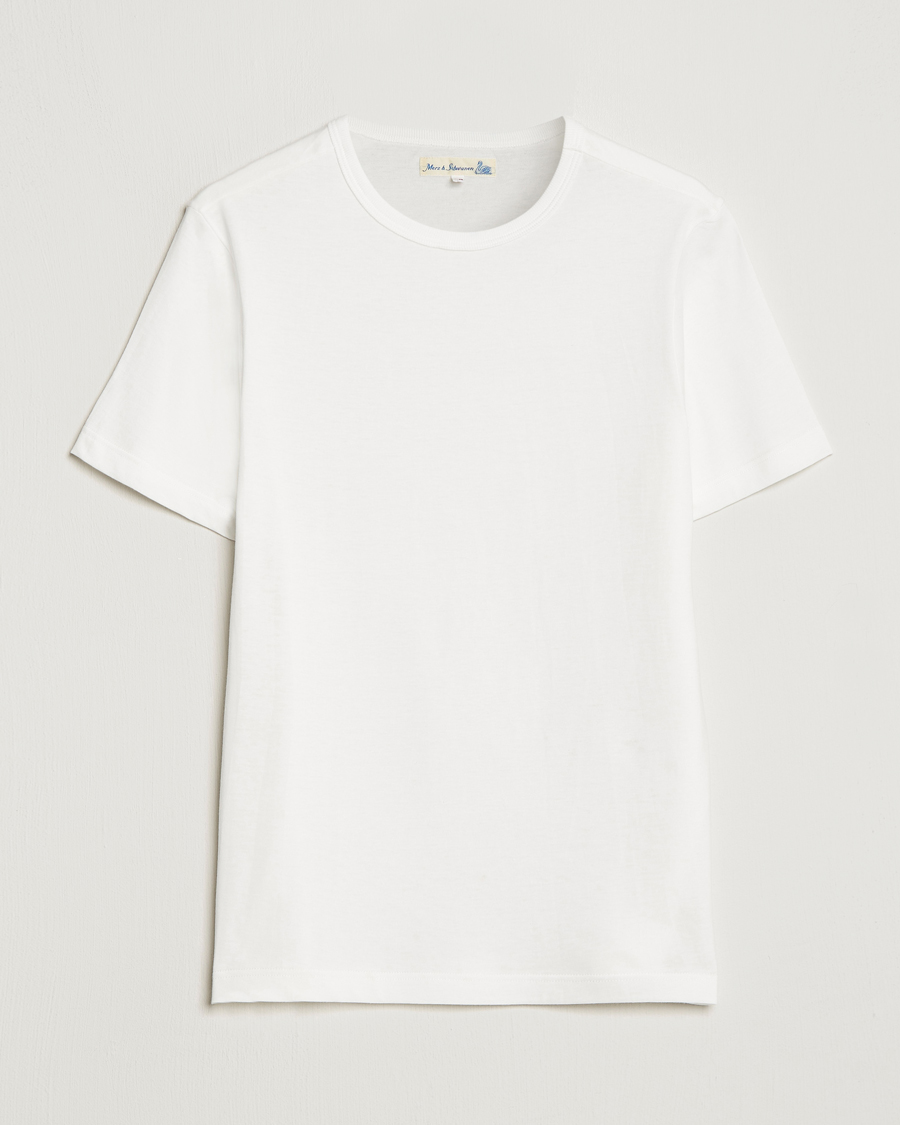 Mies | T-paidat | Merz b. Schwanen | 1950s Classic Loopwheeled T-shirt White