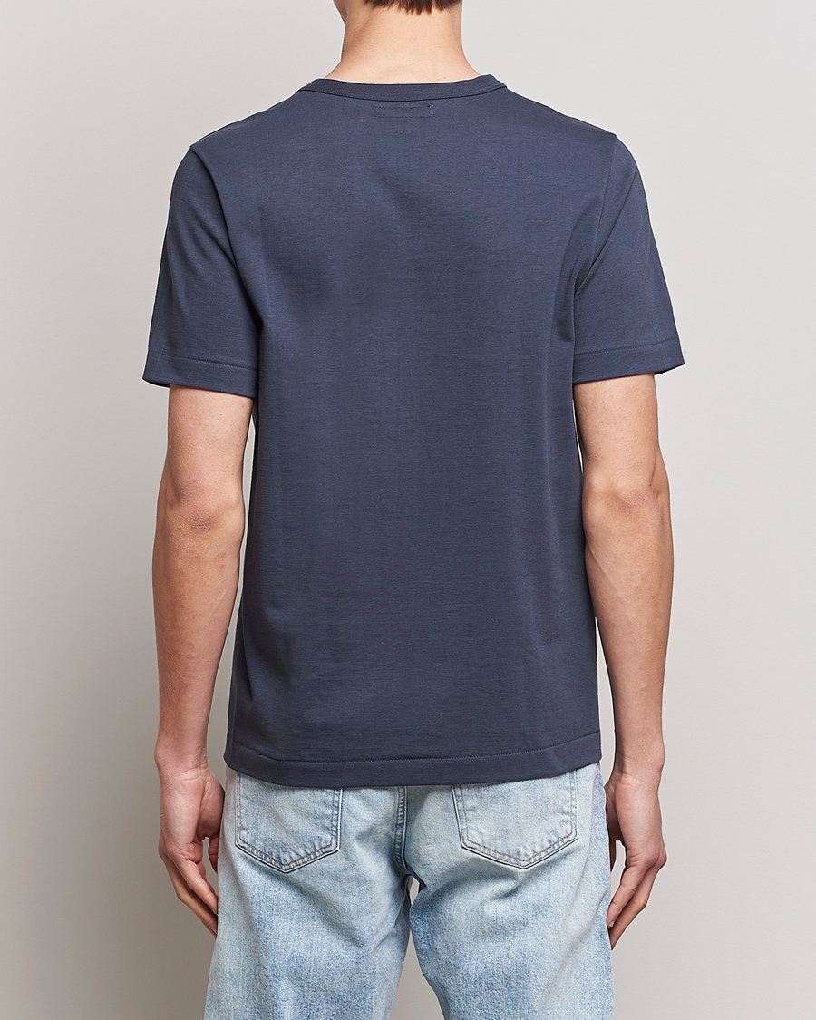 Mies | T-paidat | Merz b. Schwanen | Relaxed Loopwheeled Sturdy Tee Navy
