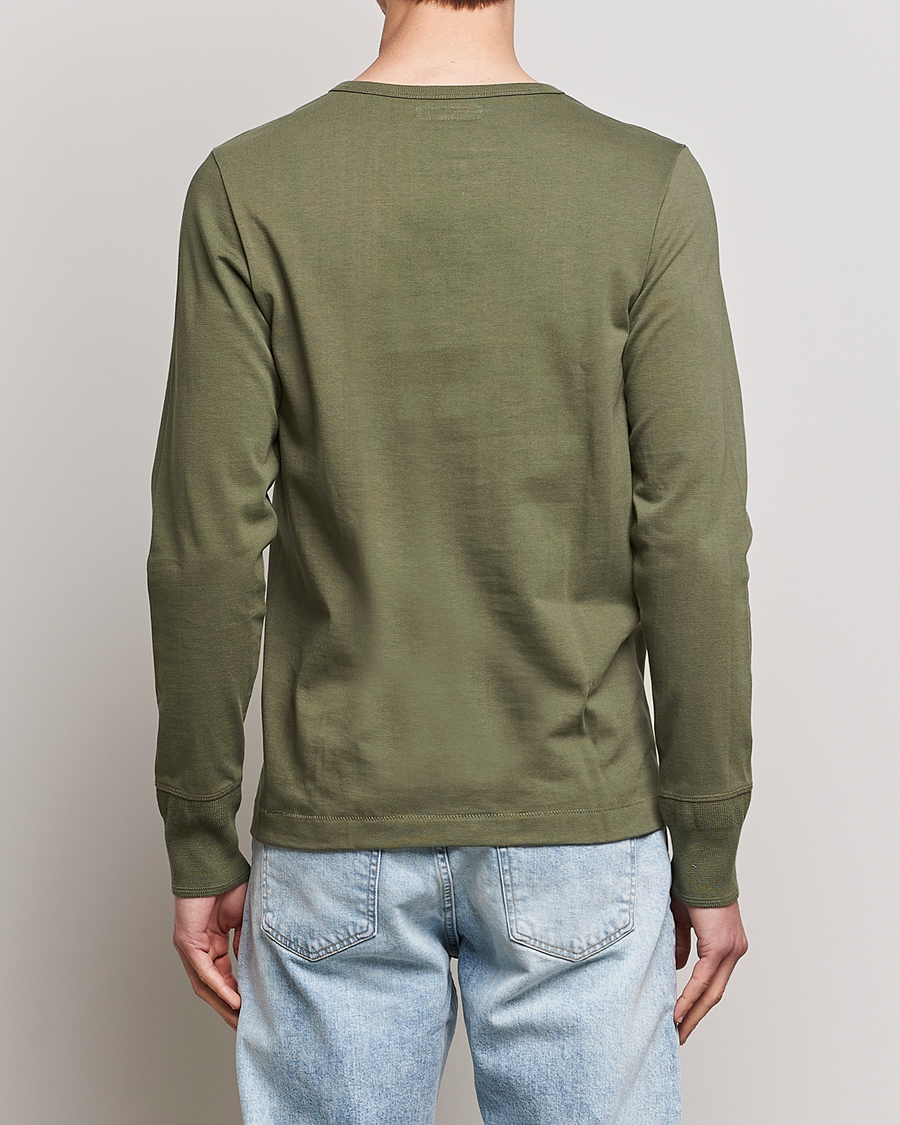 Mies | T-paidat | Merz b. Schwanen | Classic Organic Cotton Henley Sweater Army