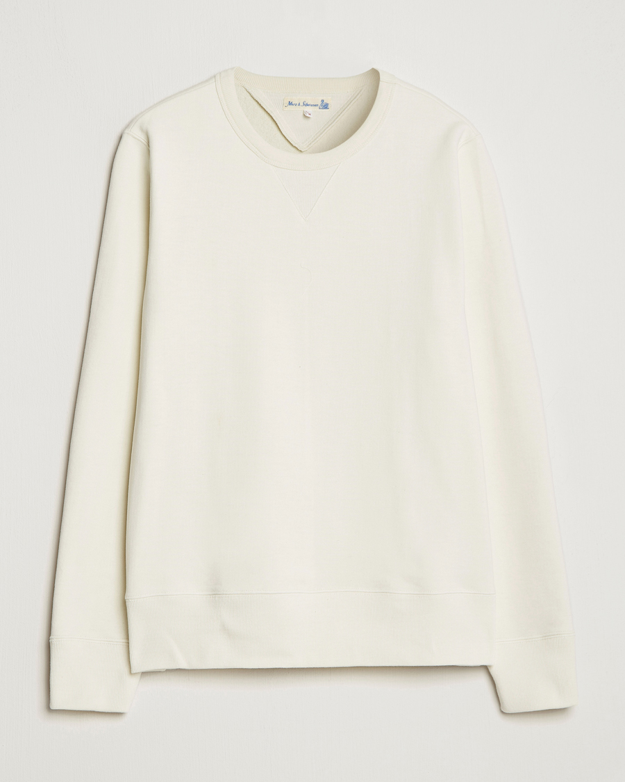 Mies | Puserot | Merz b. Schwanen | Organic Cotton Crew Neck Sweat Oat