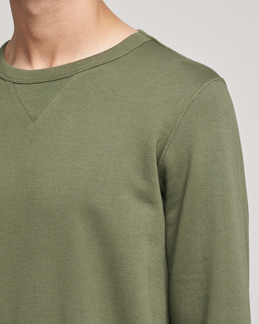 Mies | Puserot | Merz b. Schwanen | Organic Cotton Crew Neck Sweat Army