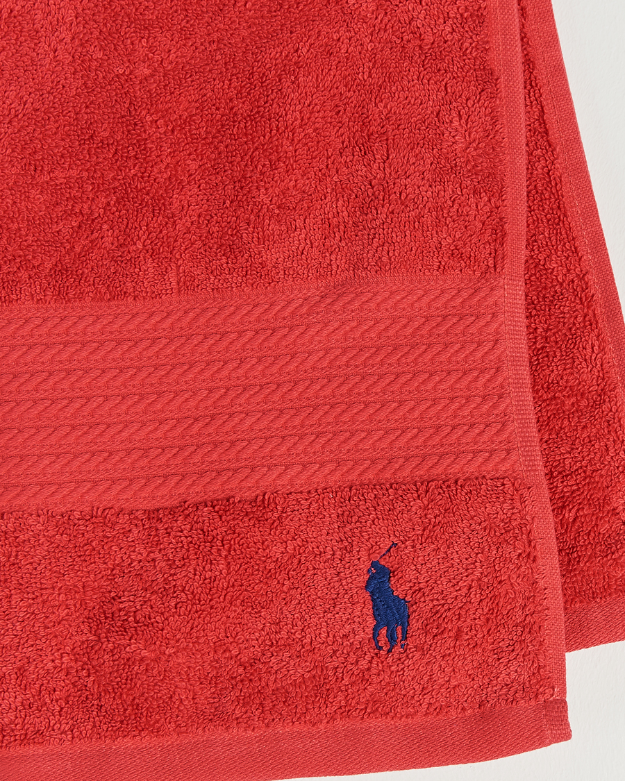 Mies | Ralph Lauren Home Polo Player Guest Towel 40x75 Red Rose | Ralph Lauren Home | Polo Player Guest Towel 40x75 Red Rose