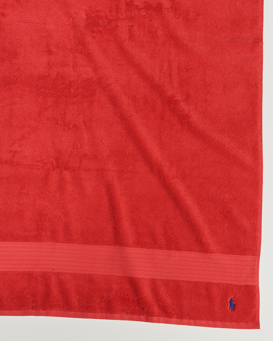 Mies | Lifestyle | Ralph Lauren Home | Polo Player Shower Towel 75x140 Red Rose