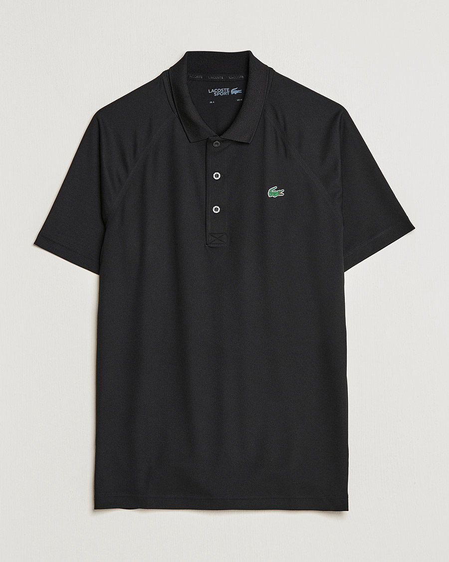 Mies |  | Lacoste Sport | Performance Ribbed Collar Polo Black