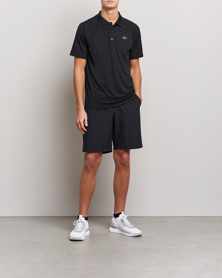 Mies | Pikeet | Lacoste Sport | Performance Ribbed Collar Polo Black