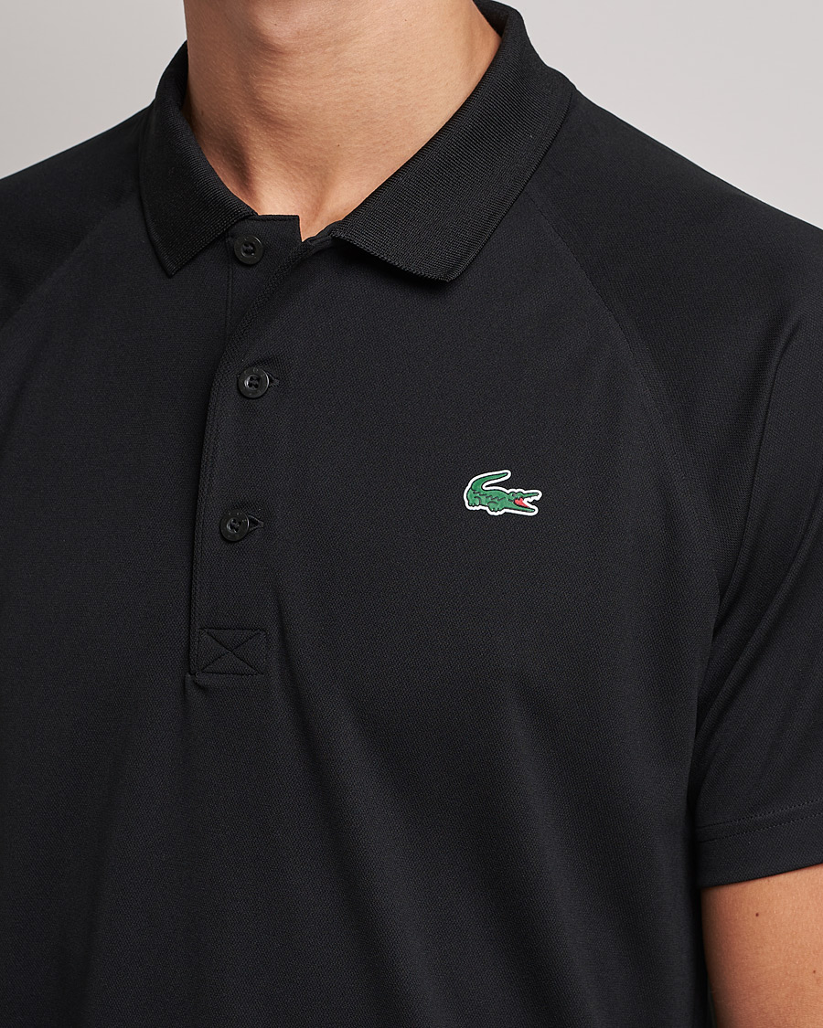 Mies | Pikeet | Lacoste | Sport Performance Ribbed Collar Polo Black