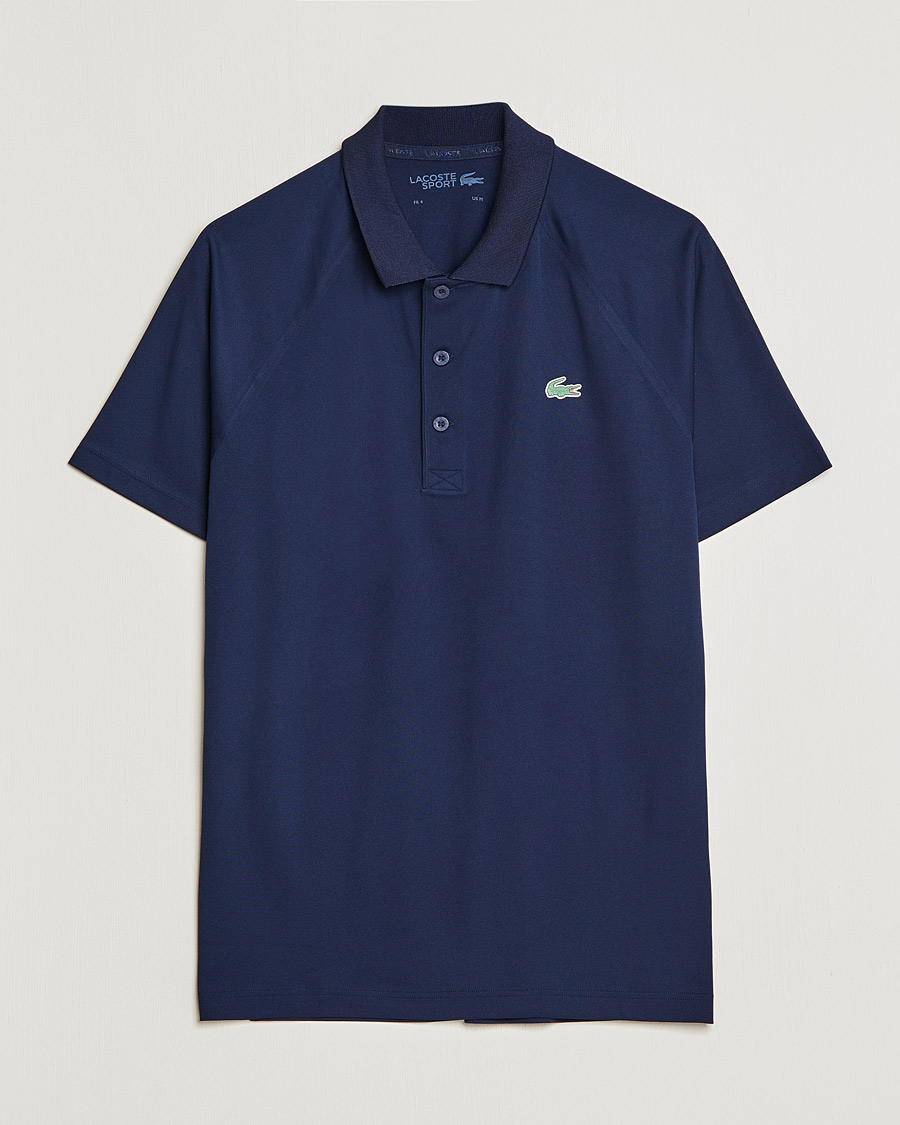 Mies | Training | Lacoste Sport | Performance Ribbed Collar Polo Navy