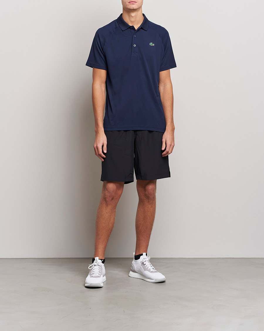 Mies | Pikeet | Lacoste Sport | Performance Ribbed Collar Polo Navy Blue