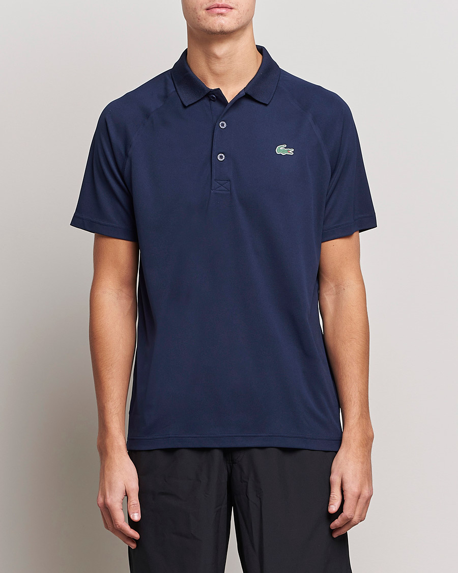 Mies | Lacoste Sport | Lacoste Sport | Performance Ribbed Collar Polo Navy Blue