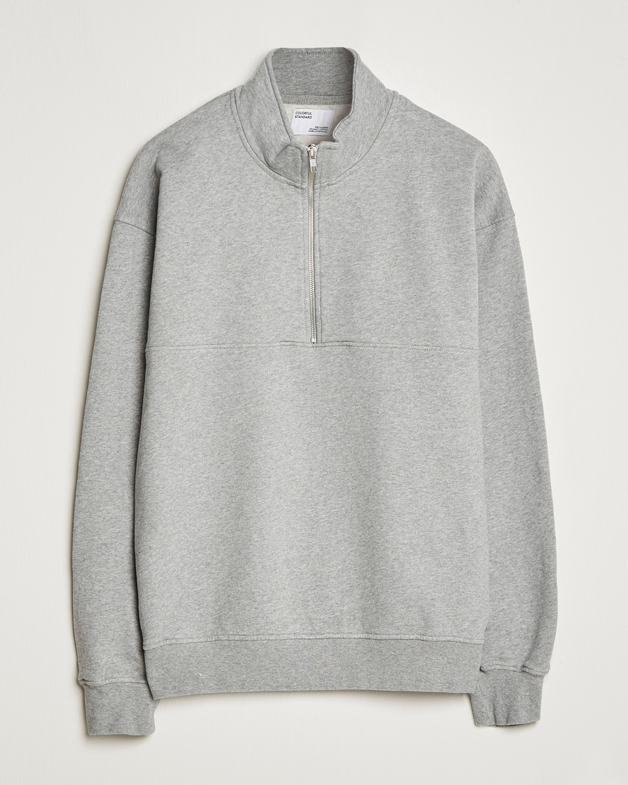 Mies | Puserot | Colorful Standard | Classic Organic Half-Zip Heather Grey