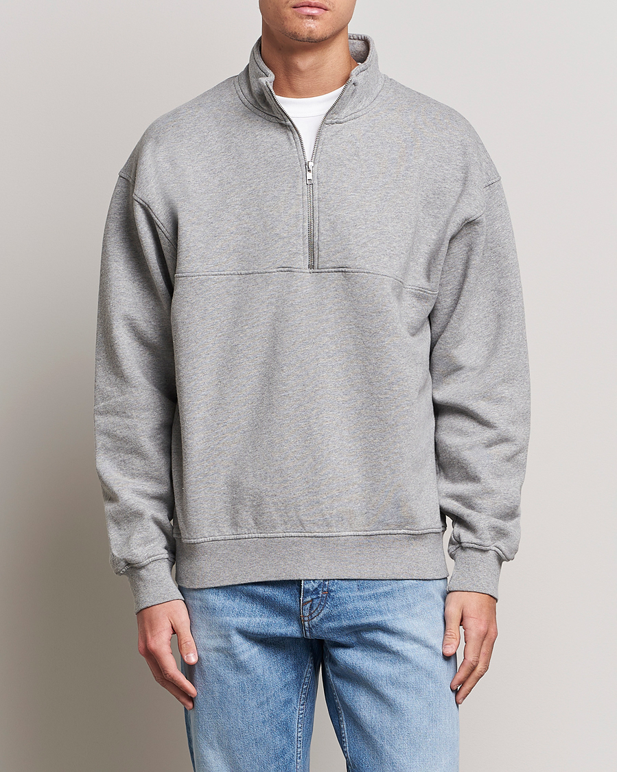 Mies | Puserot | Colorful Standard | Classic Organic Half-Zip Heather Grey