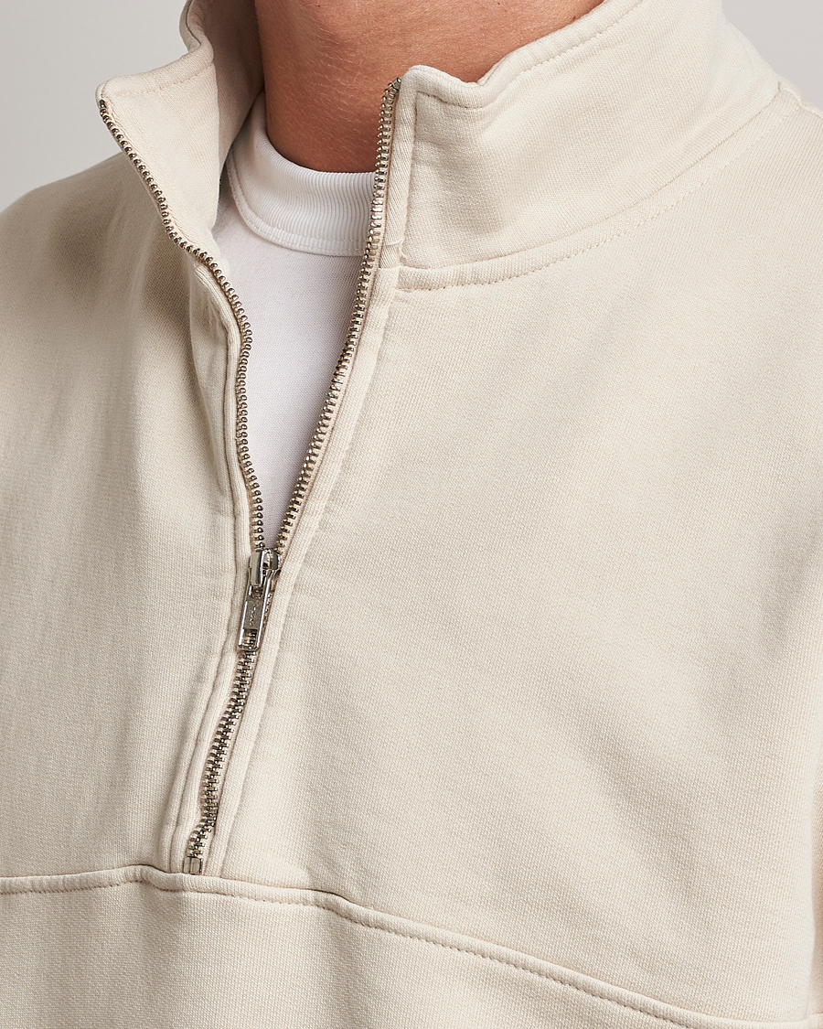 Mies | Puserot | Colorful Standard | Classic Organic Half-Zip Ivory White