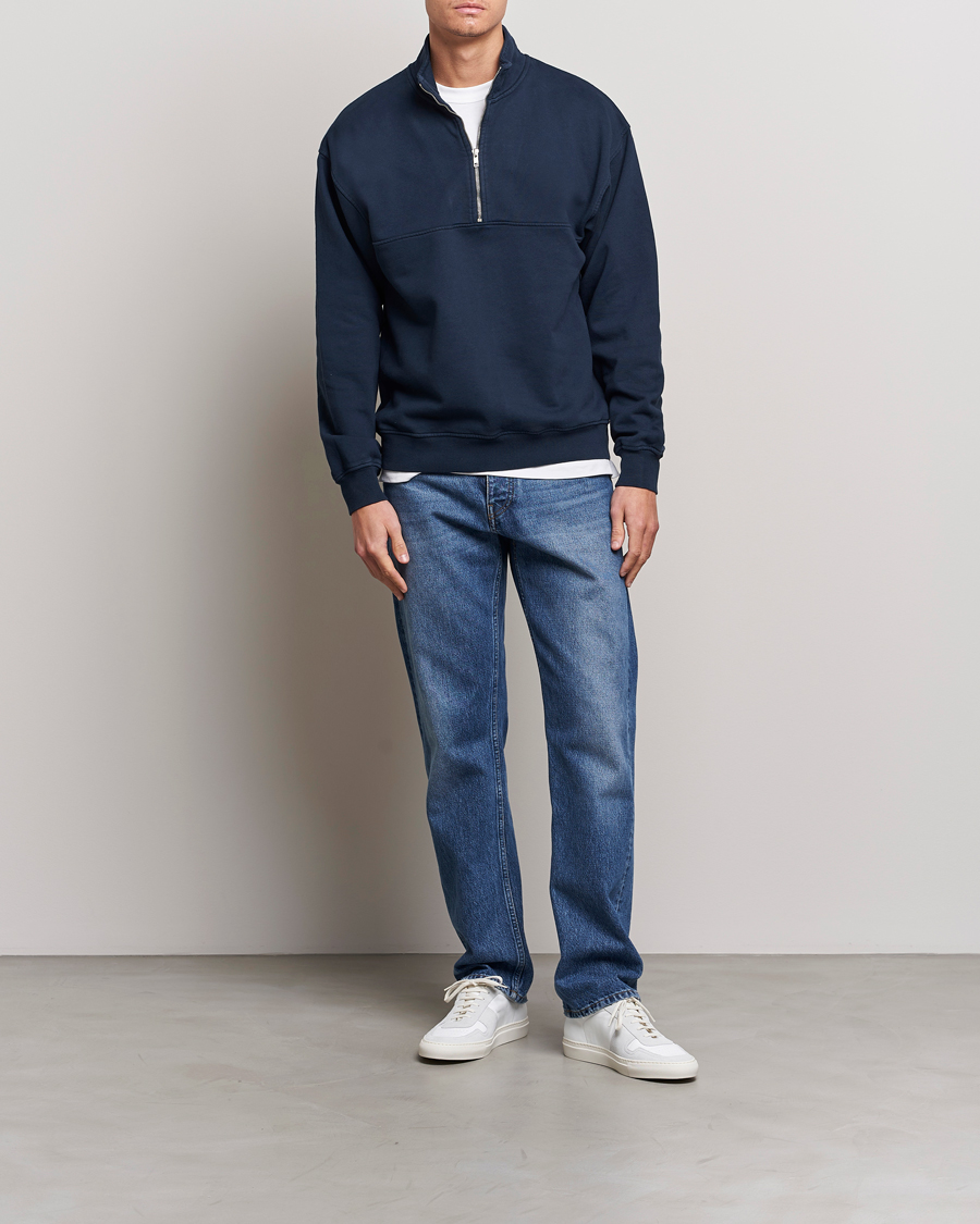 Mies | Puserot | Colorful Standard | Classic Organic Half-Zip Navy Blue