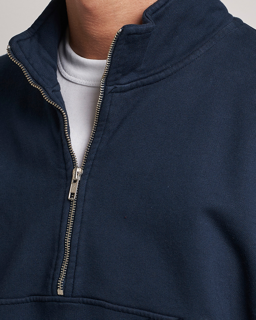 Mies | Puserot | Colorful Standard | Classic Organic Half-Zip Navy Blue