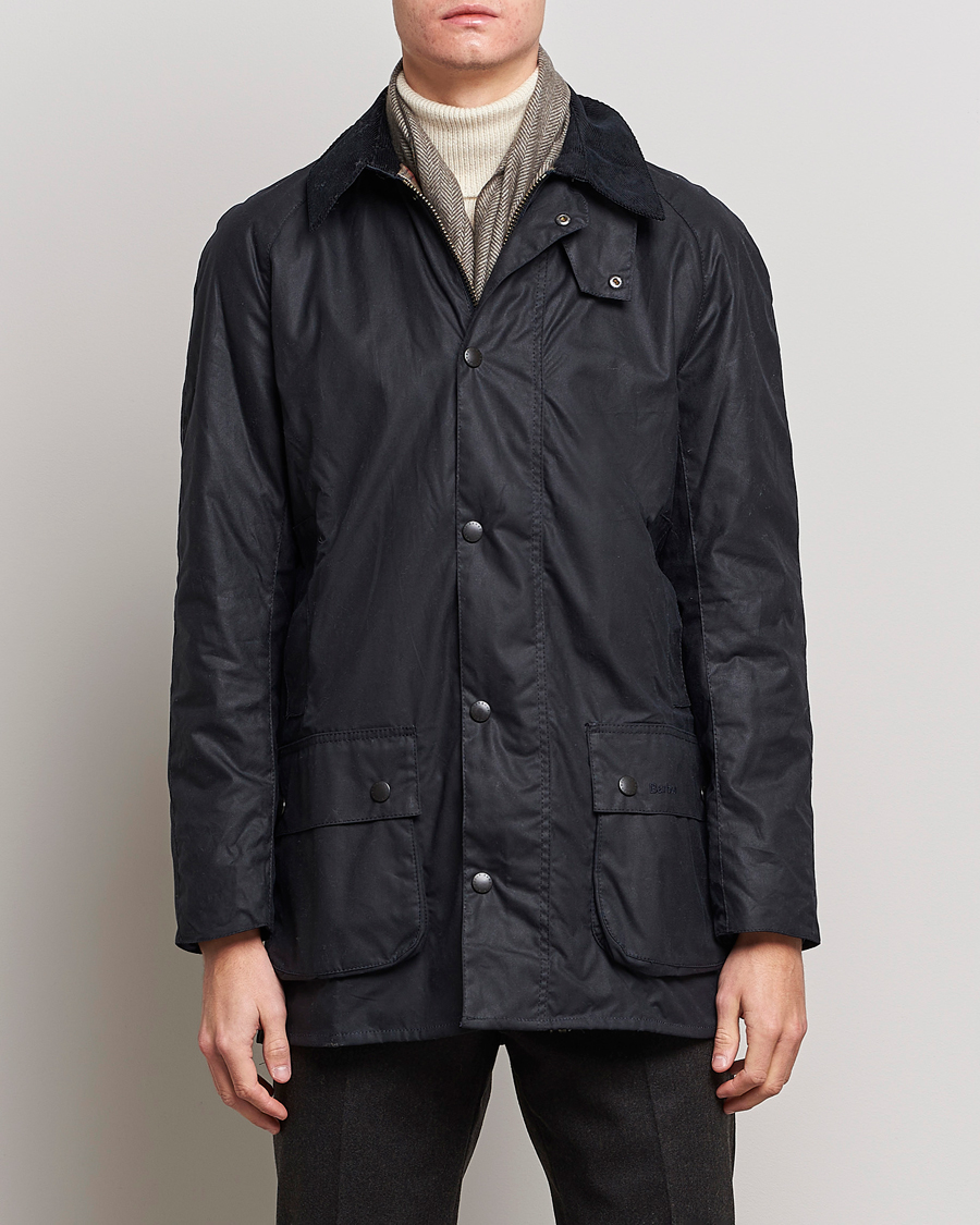 Mies | Barbour | Barbour Lifestyle | Beausby Waxed Jacket Navy