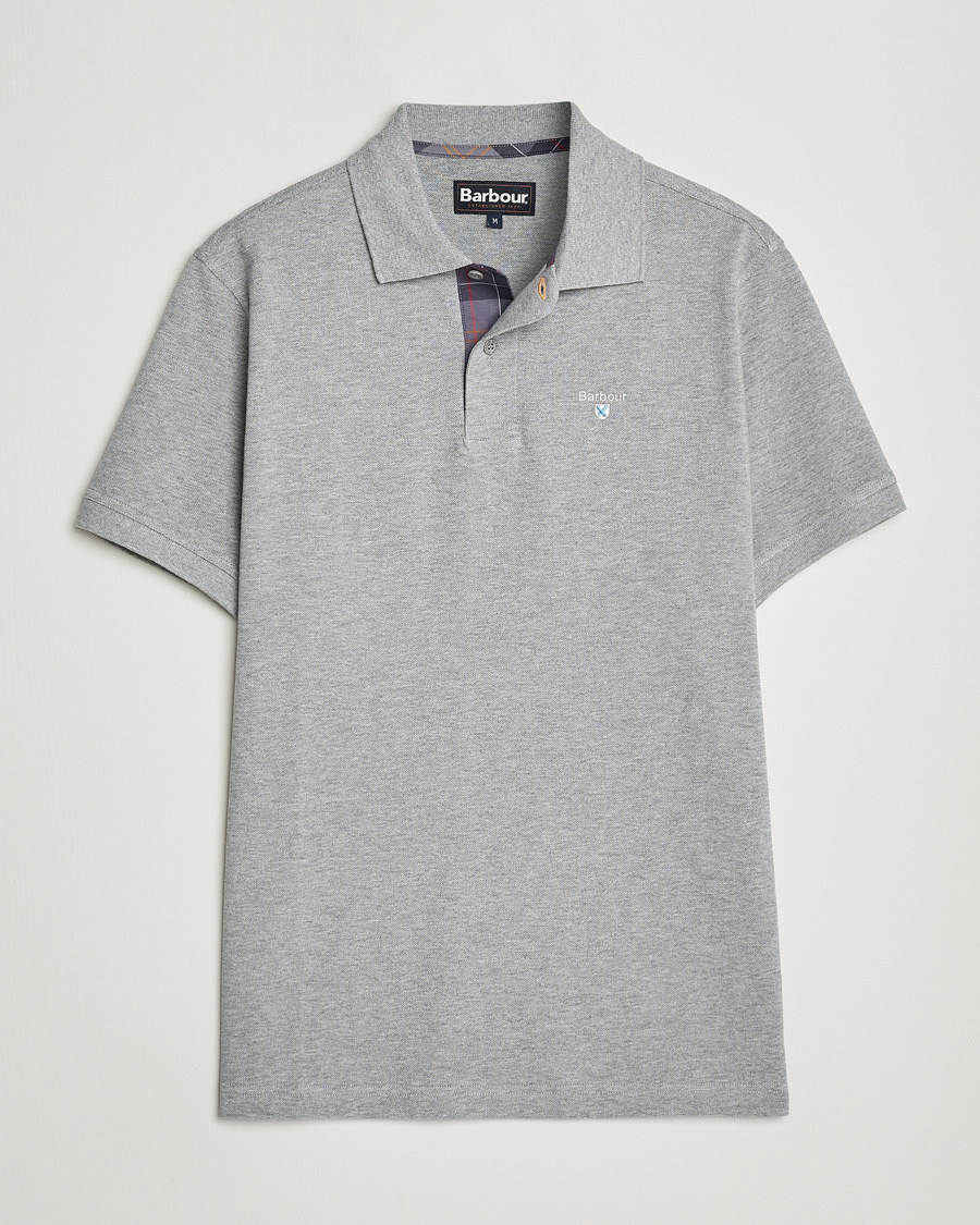 Mies | Pikeet | Barbour Lifestyle | Tartan Pique Polo Grey Marl
