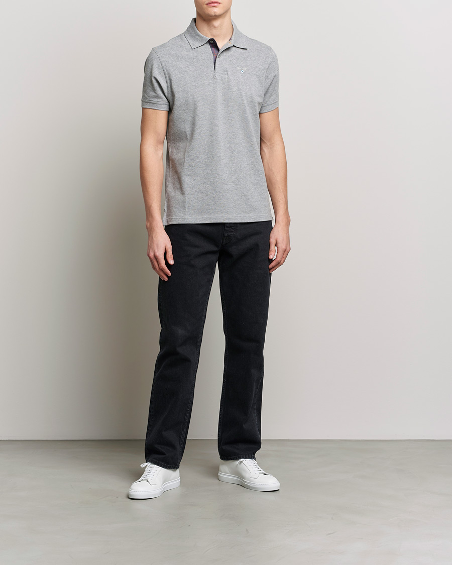Mies | Pikeet | Barbour Lifestyle | Tartan Pique Polo Grey Marl