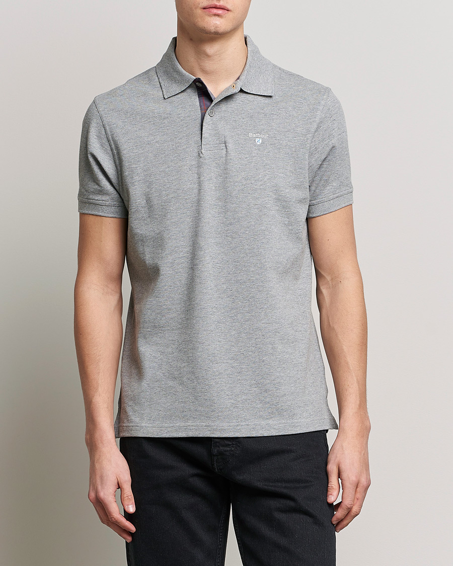 Mies | Pikeet | Barbour Lifestyle | Tartan Pique Polo Grey Marl