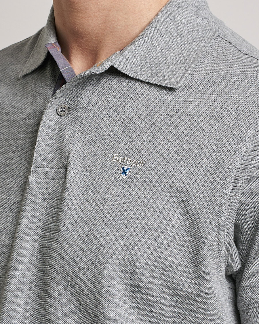 Mies | Pikeet | Barbour Lifestyle | Tartan Pique Polo Grey Marl