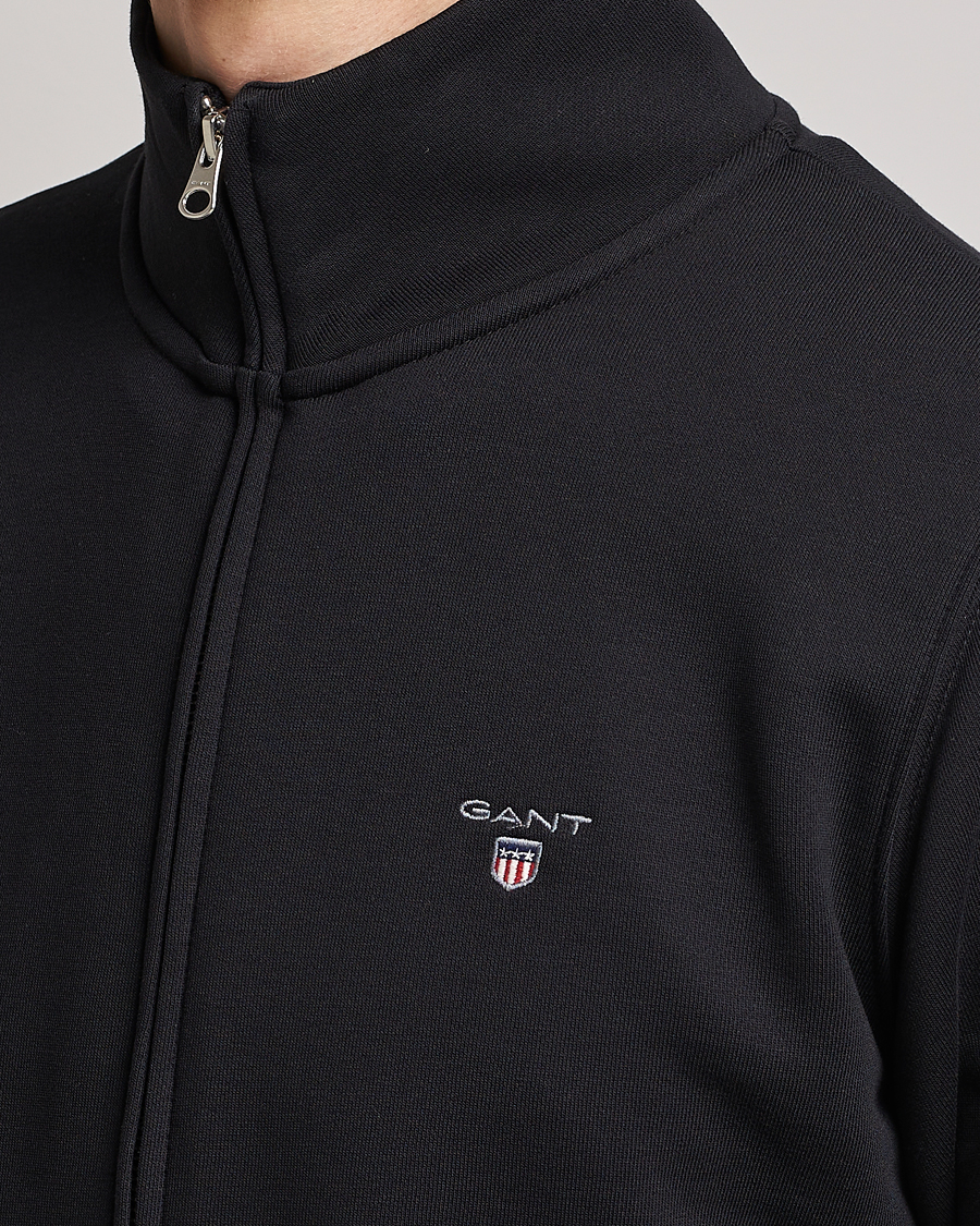 Mies | Puserot | GANT | Original Shield Logo Full-Zip Sweater Black