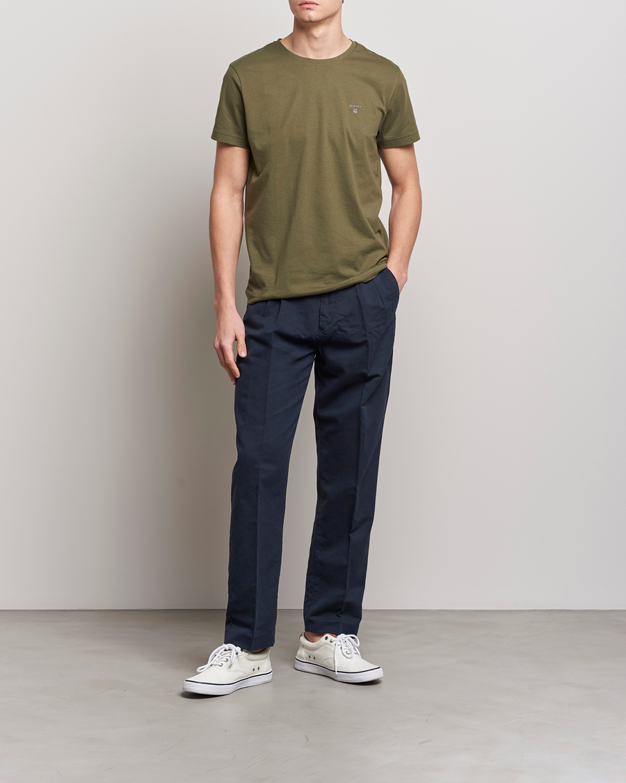 Mies | T-paidat | GANT | The Original T-Shirt Racing Green
