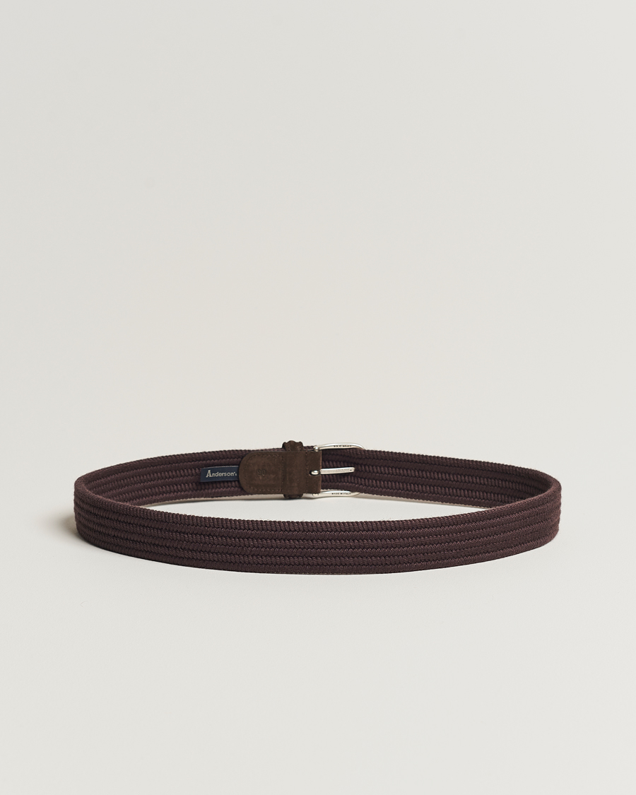 Mies | Vyöt | Anderson's | Braided Wool Belt Brown