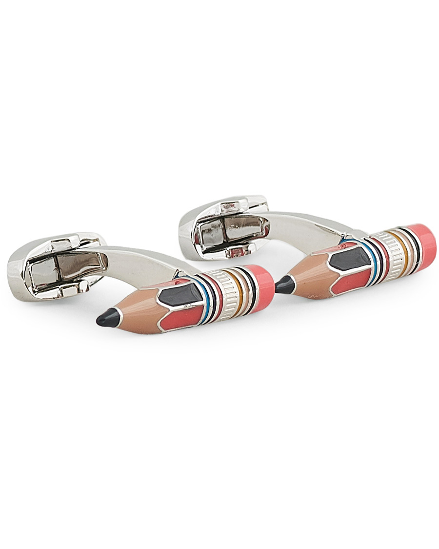 Mies | Paul Smith Pencil Cufflink Silver Stripe | Paul Smith | Pencil Cufflink Silver Stripe