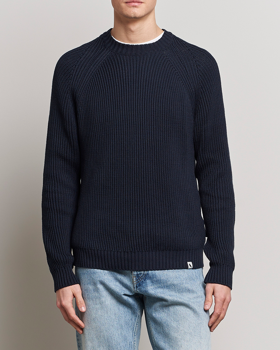 Mies | Puserot | Peregrine | Harry Organic Cotton Sweater Navy