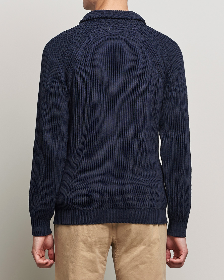 Mies | Puserot | Peregrine | Felix Quarter Zip Jumper Navy