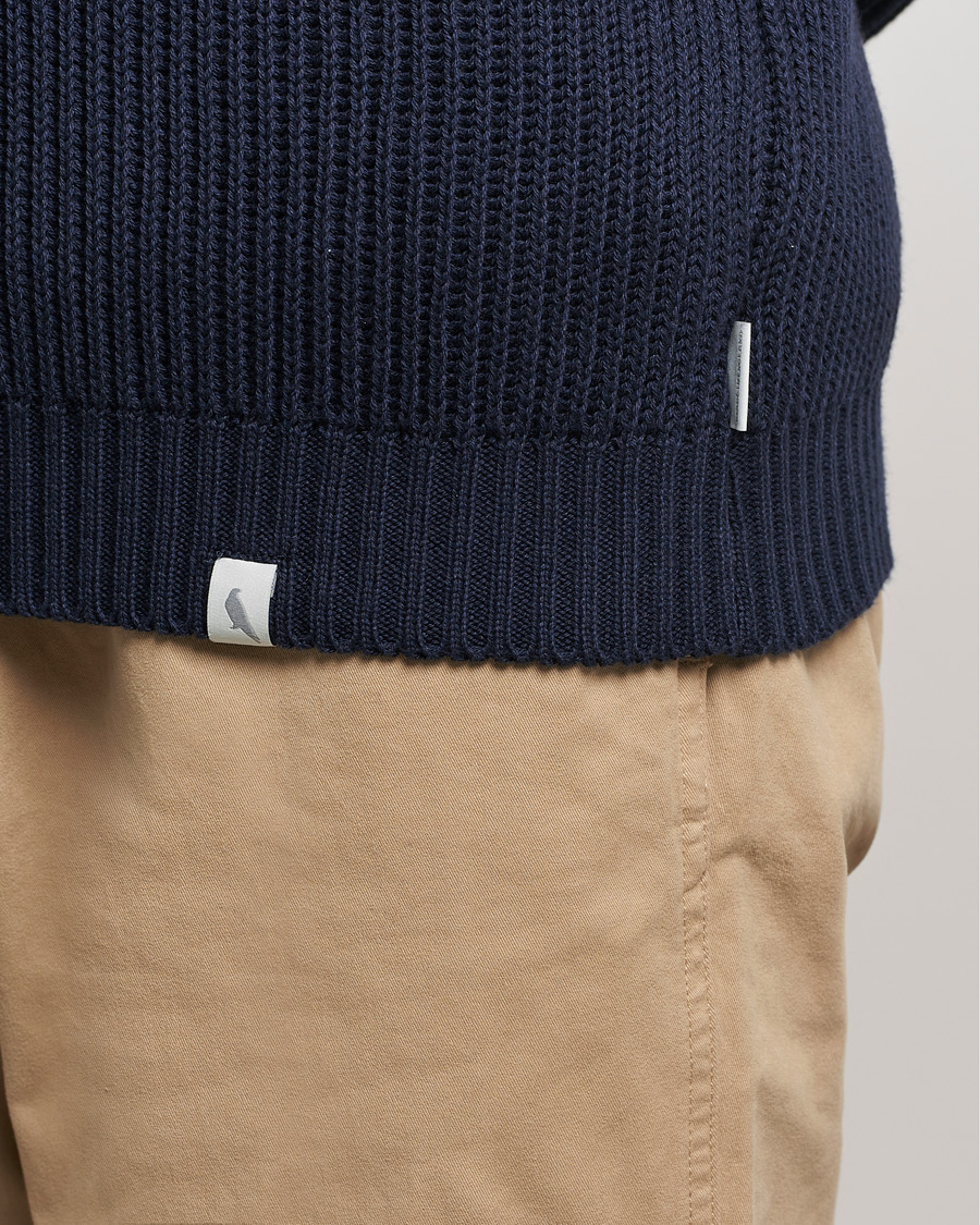 Mies | Puserot | Peregrine | Felix Quarter Zip Jumper Navy