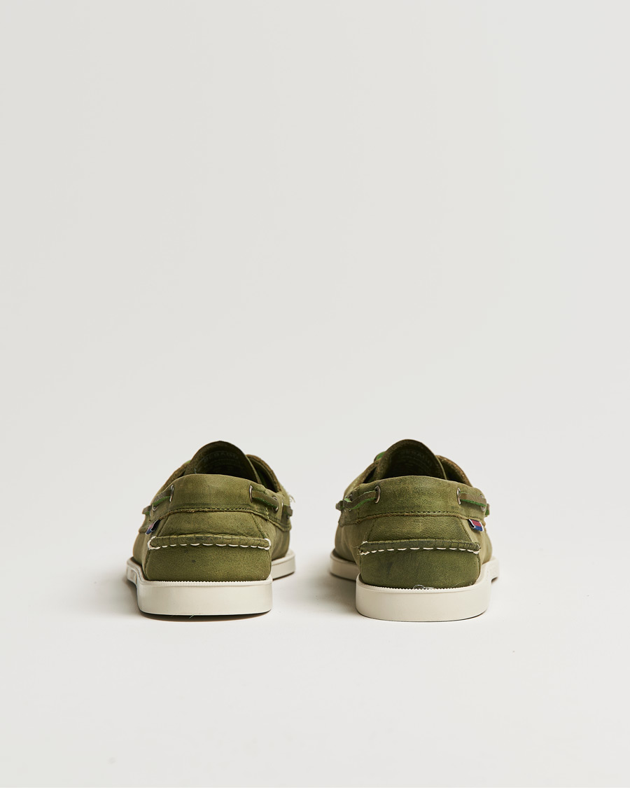 Mies | Sebago Docksides Nubuck Boat Shoe Green Military | Sebago | Docksides Nubuck Boat Shoe Green Military