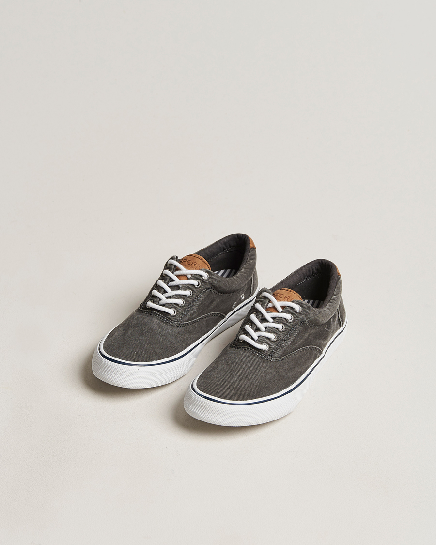 Mies | Sperry Striper II Canvas Sneaker Whased Black | Sperry | Striper II Canvas Sneaker Whased Black
